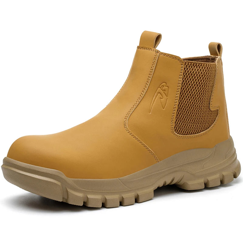 Men's High Top Waterproof Steel Toe Safety Shoes Safety Boots