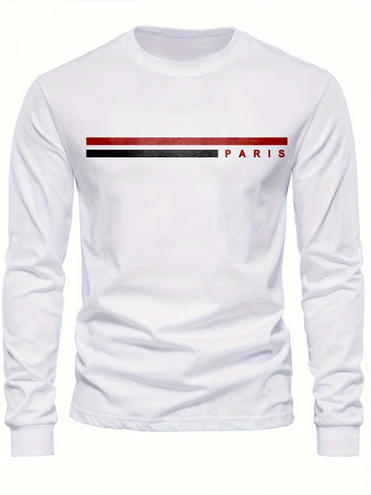 Fashion Spring Men's T-shirt Comfortable Long