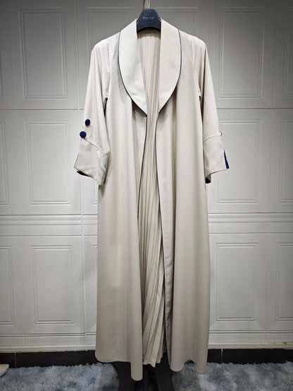 Abaya Women Black Button Split Sleeve Islam