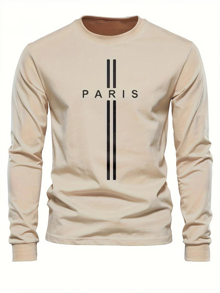 Fashion Spring Men's T-shirt Comfortable Long