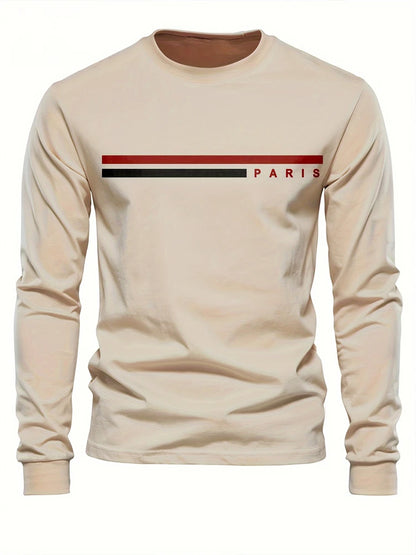 Fashion Spring Men's T-shirt Comfortable Long