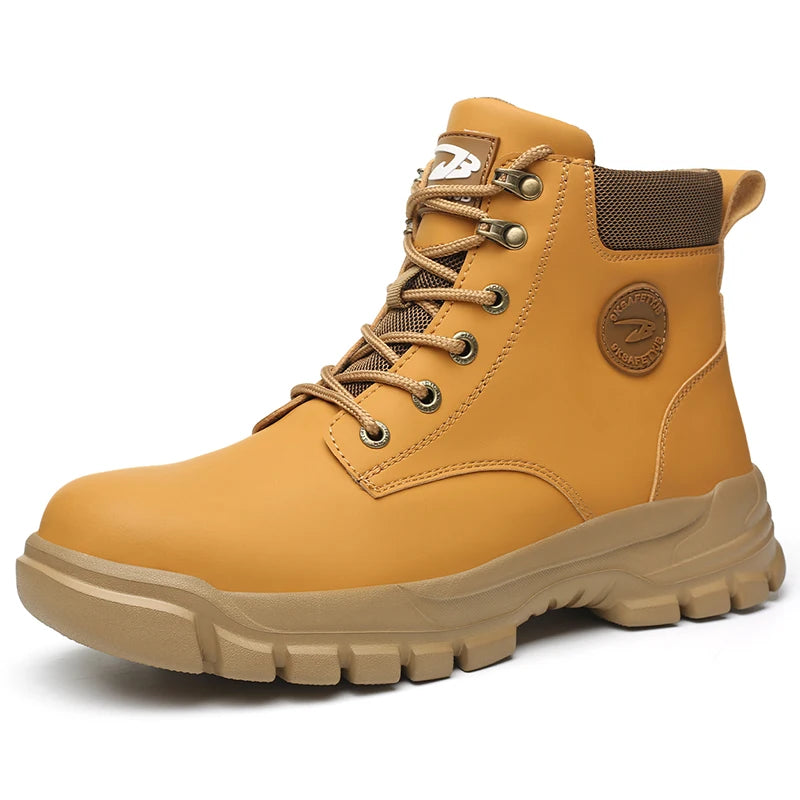 Men's High Top Waterproof Steel Toe Safety Shoes Safety Boots