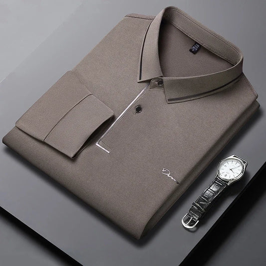 New Men's Business Casual Long Sleeved Shirt
