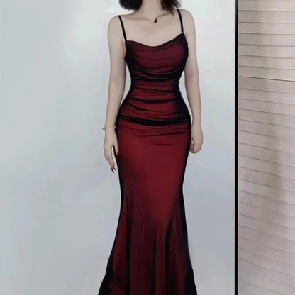 Elegant Women's Party Maxi Dresses Sexy Skinny Backless