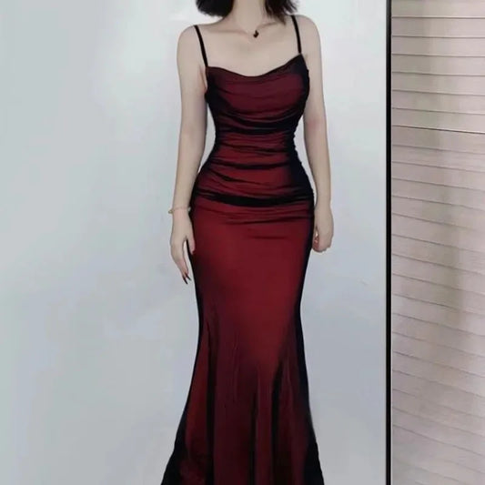 Elegant Women's Party Maxi Dresses Sexy Skinny Backless