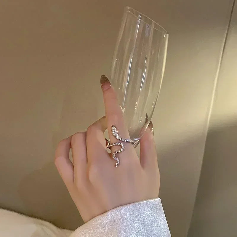 Gothic Open Snake Ring for Women,