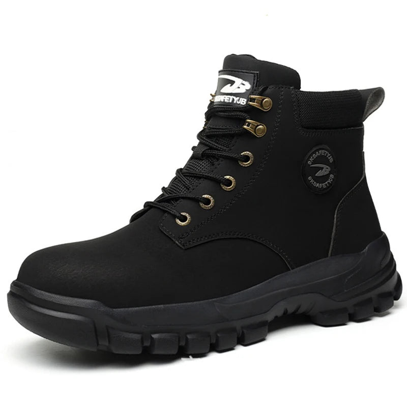 Men's High Top Waterproof Steel Toe Safety Shoes Safety Boots
