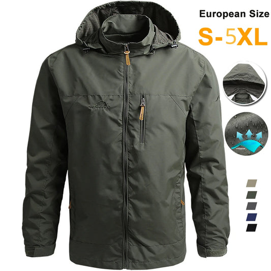 Men's Windbreaker Jacket, Waterproof Tactical Jacket for Outdoor Use,r