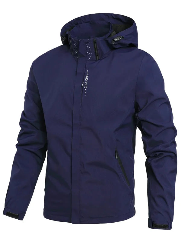 Men's Waterproof Lightweight Hooded Jacket