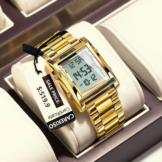 CAREKISO Original LED Men's Watch Waterproof Weekly Calendar Alarm
