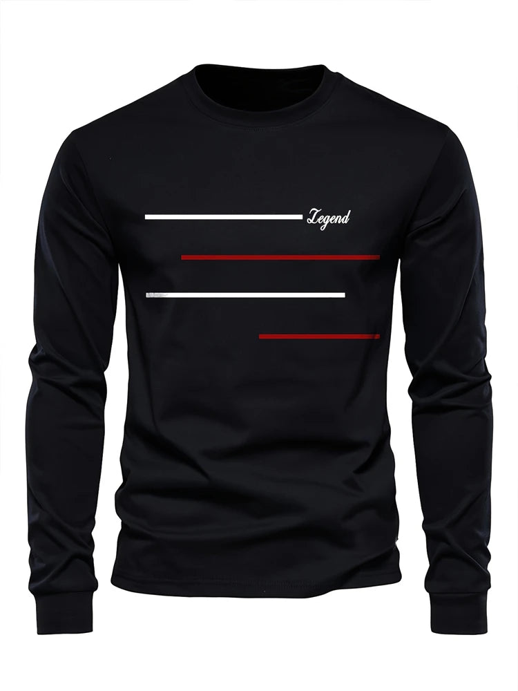 Fashion Spring Men's T-shirt Comfortable Long